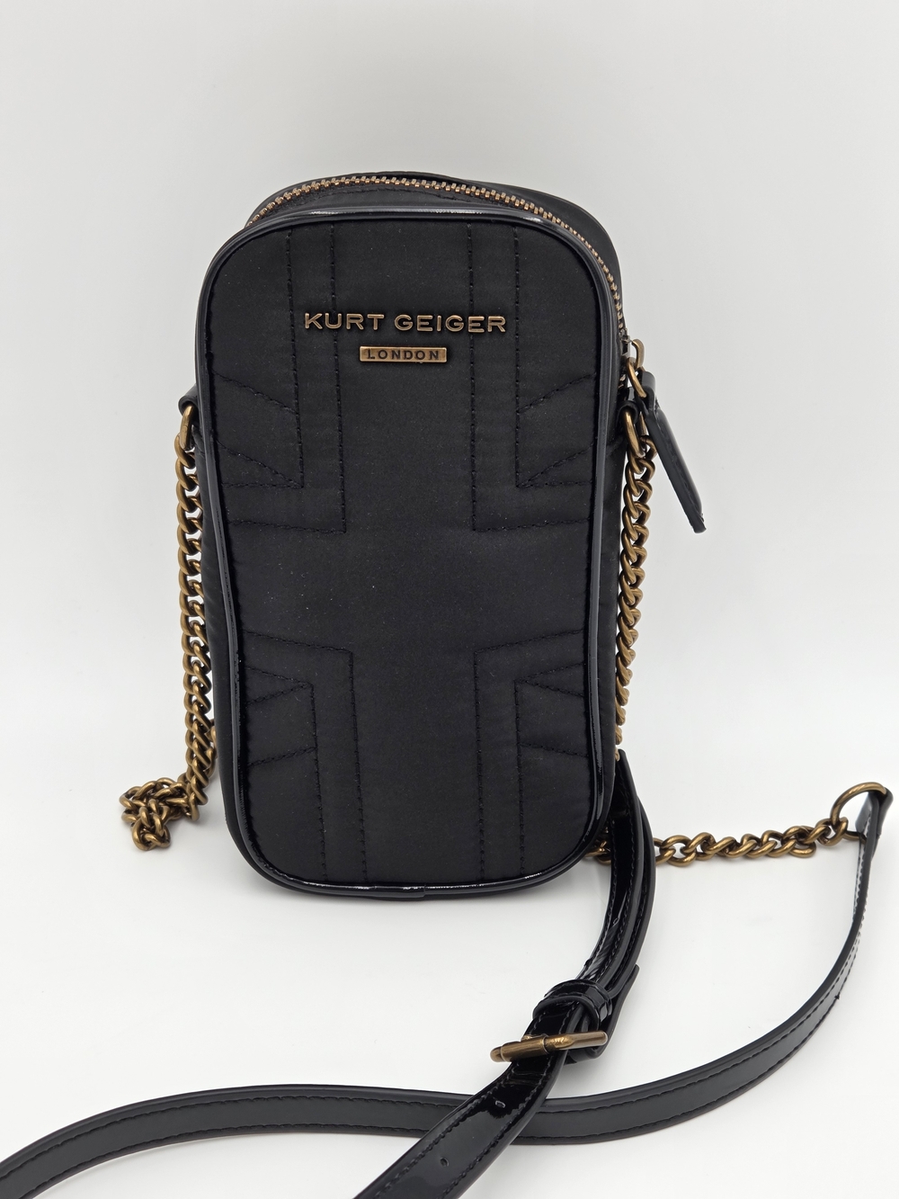Kurt Geiger London Recycled Union Jack Phone Crossbody Bag.
